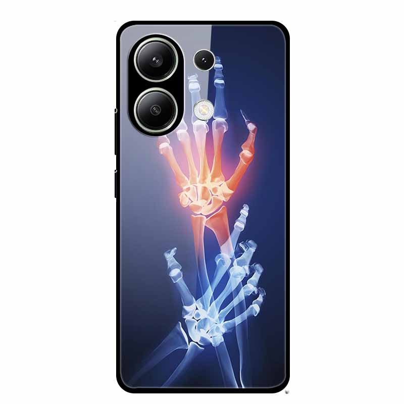 Glass Case For Xiaomi Redmi Note 13 Case Soft Bumper Tempered Glass Hard Back Cover For Redmi Note 13 Pro Phone Case Funda Coque