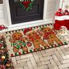Candy Gingerbread Man Christmas Door Mat Winter Christmas Home Decoration Indoor Outdoor Entrance Welcome Carpet