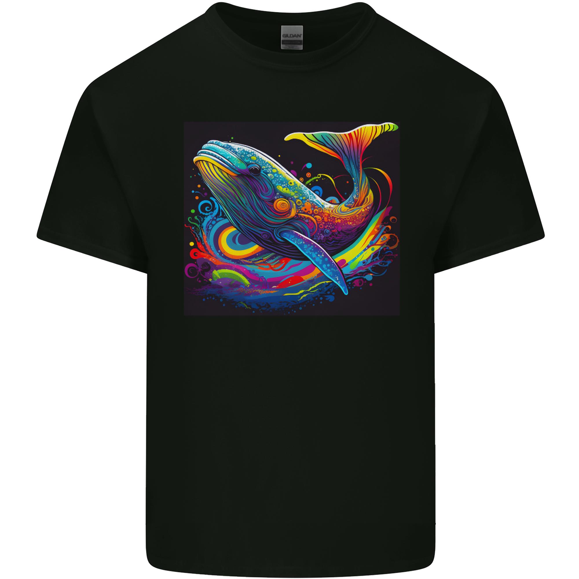 A Colourful Fantasy Whale Unisexs Light Cotton TShirt S