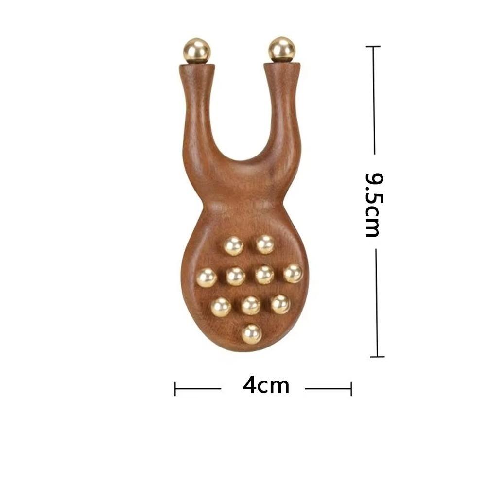Antistatic Brass Bead Comb Handheld Handheld Comb New Wooden Nose Scraping therapy Acupoint Therap