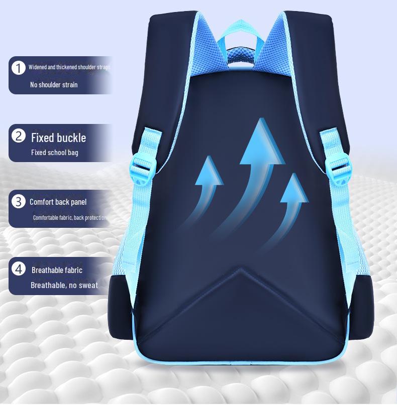 Wodoodporny plecak z kreskówkowym motywem o dużej pojemności dla uczniów szkół podstawowych (Klasy 1-6) - Lekka konstrukcja dla chłopców i dziewcząt