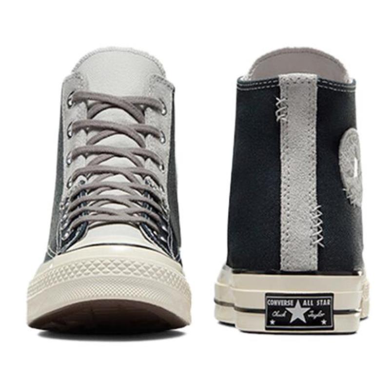 Converse Chuck Taylor Ox Vintage Comfortable Wearable Lightweight High Top Espadrilles Unisex Black Grey