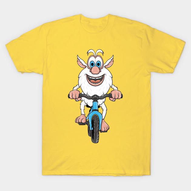 

Men Black Print T-shirt Booba Bike No-Cut Transfer Paper Print Cotton Tshirt 4XL жовтий