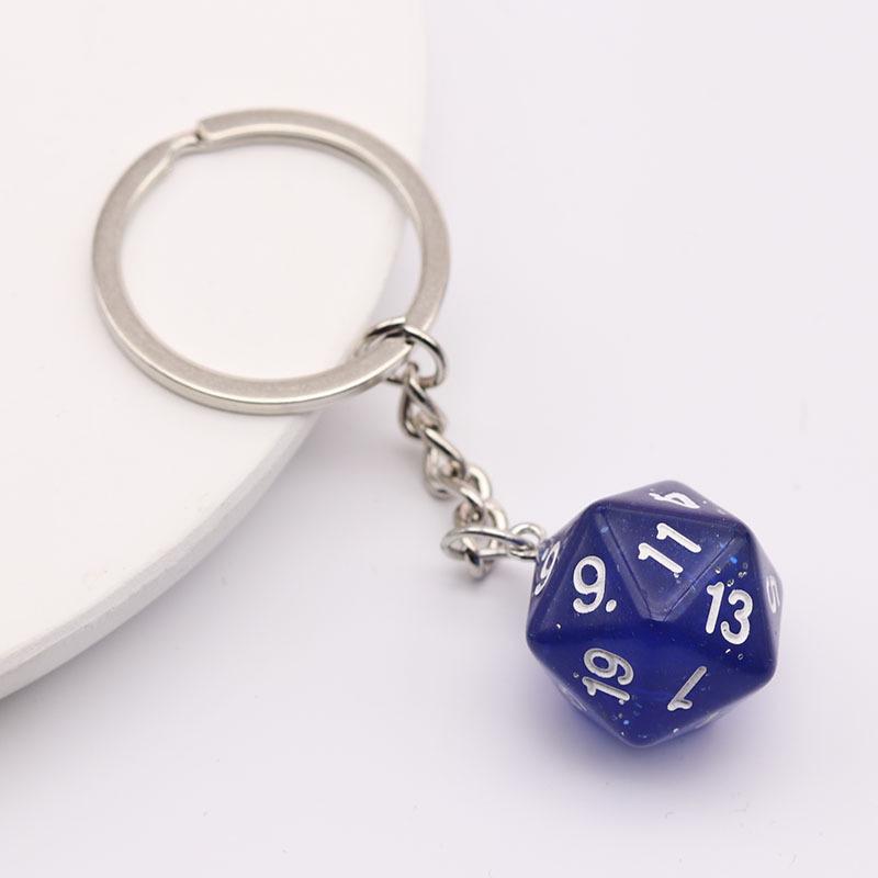 Colorful Acrylic 20-Sided Dice Shaker Pendant for Handmade Jewelry