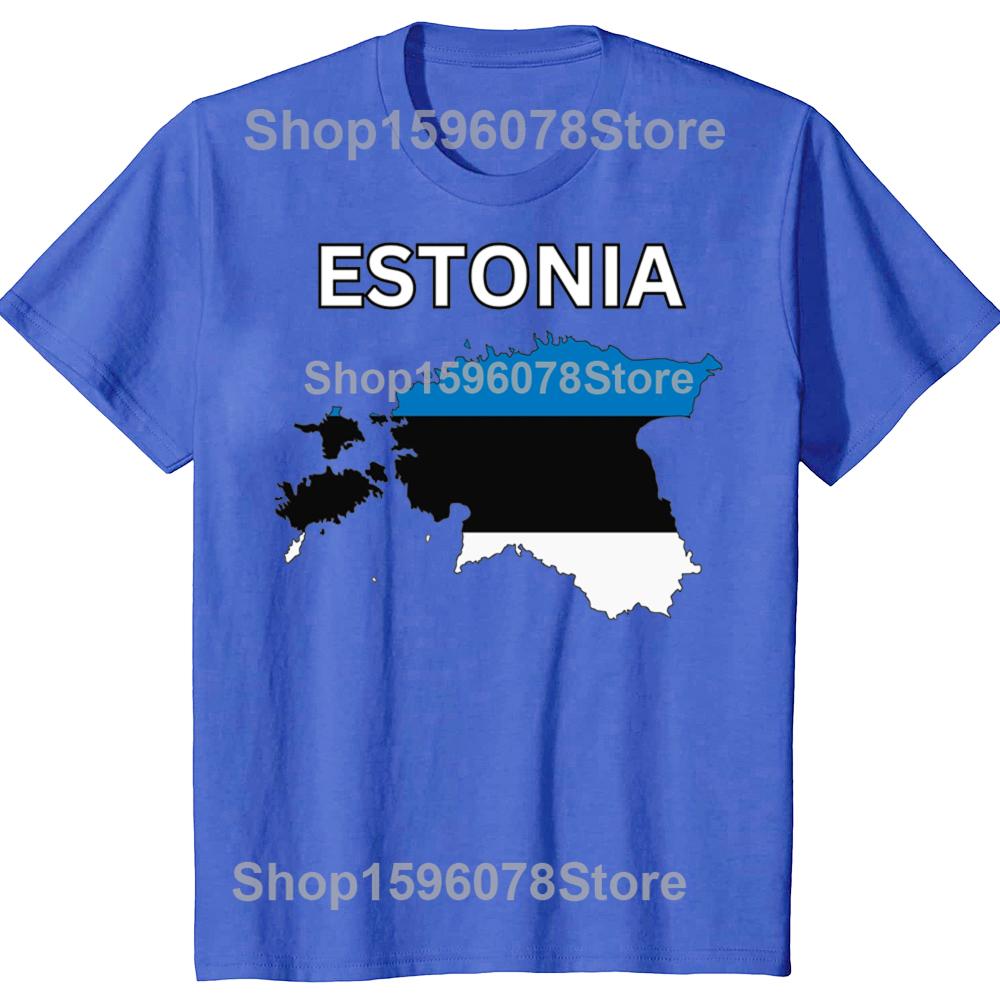 Funny Estonia Flag Map Graphic Tshirts Men Womens Fashion Casual Tshirt 100 Cotton Loose Oversized Estonian T Shirt