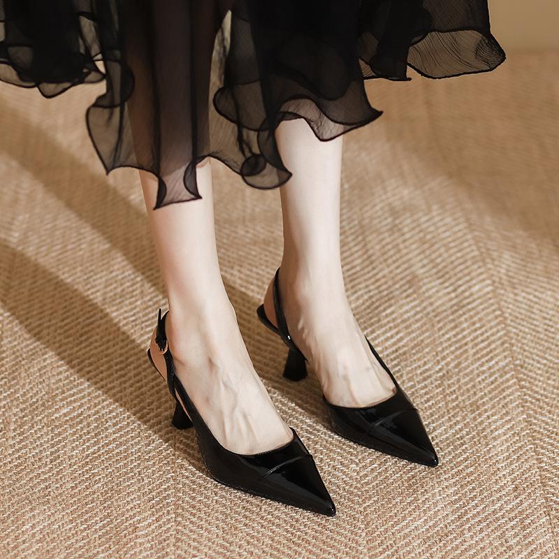 Huizhou women's shoes 2025 spring and summer sandals women's fashion high heels women's French Xiaoxiangfeng single shoes 2025 spring women's