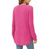 Autumn Winter Top for Women Solid Round Neck Long Sleeve Matte Loose T-shirt