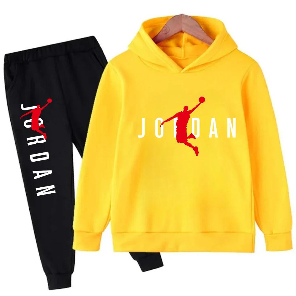 TZWYAutumn Warm Slam Dunk Master Pattern Printed Children Set Hoodie+Pant Suit 2pcs Set Kids Boy Girl Fashion Clothing Tracksuits