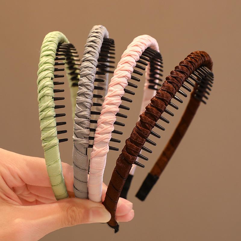 Korean Kids' Anti-slip Hair Tamer Headband with Teeth - Cute Flyaway Hair Accessory