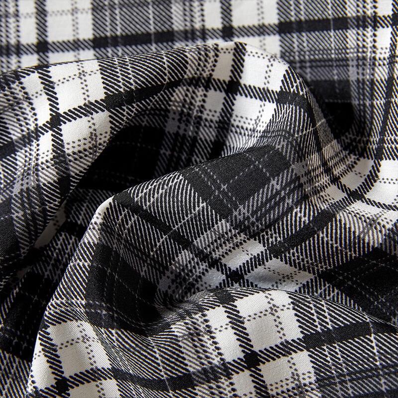 Women's Elastic Waist Plaid Wide-Leg Pants