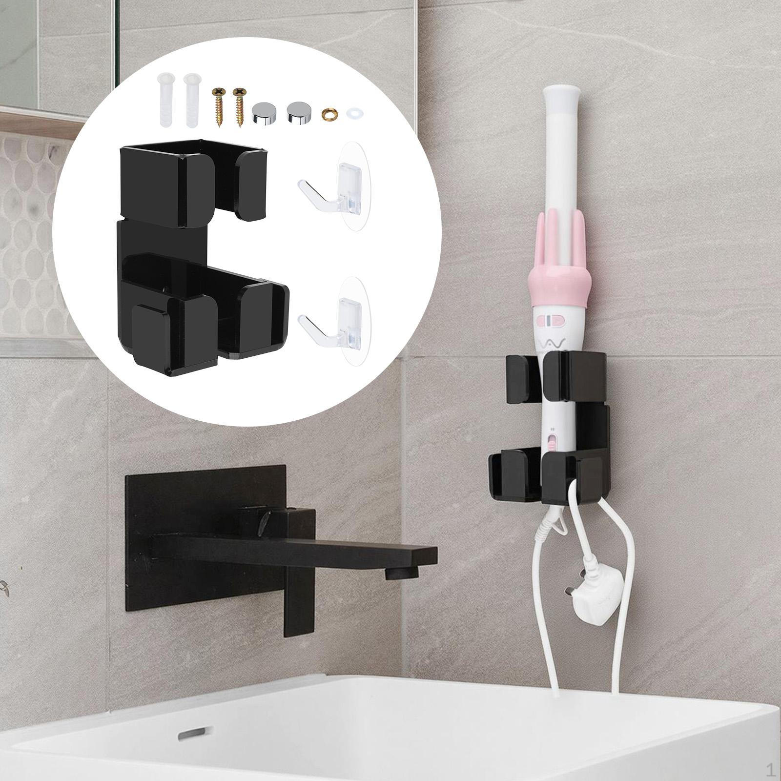 

Curling Iron Holder,Wall Organizer,Curling Wand Hair Tool Storage,Wall Mounted Bracket for Women Men