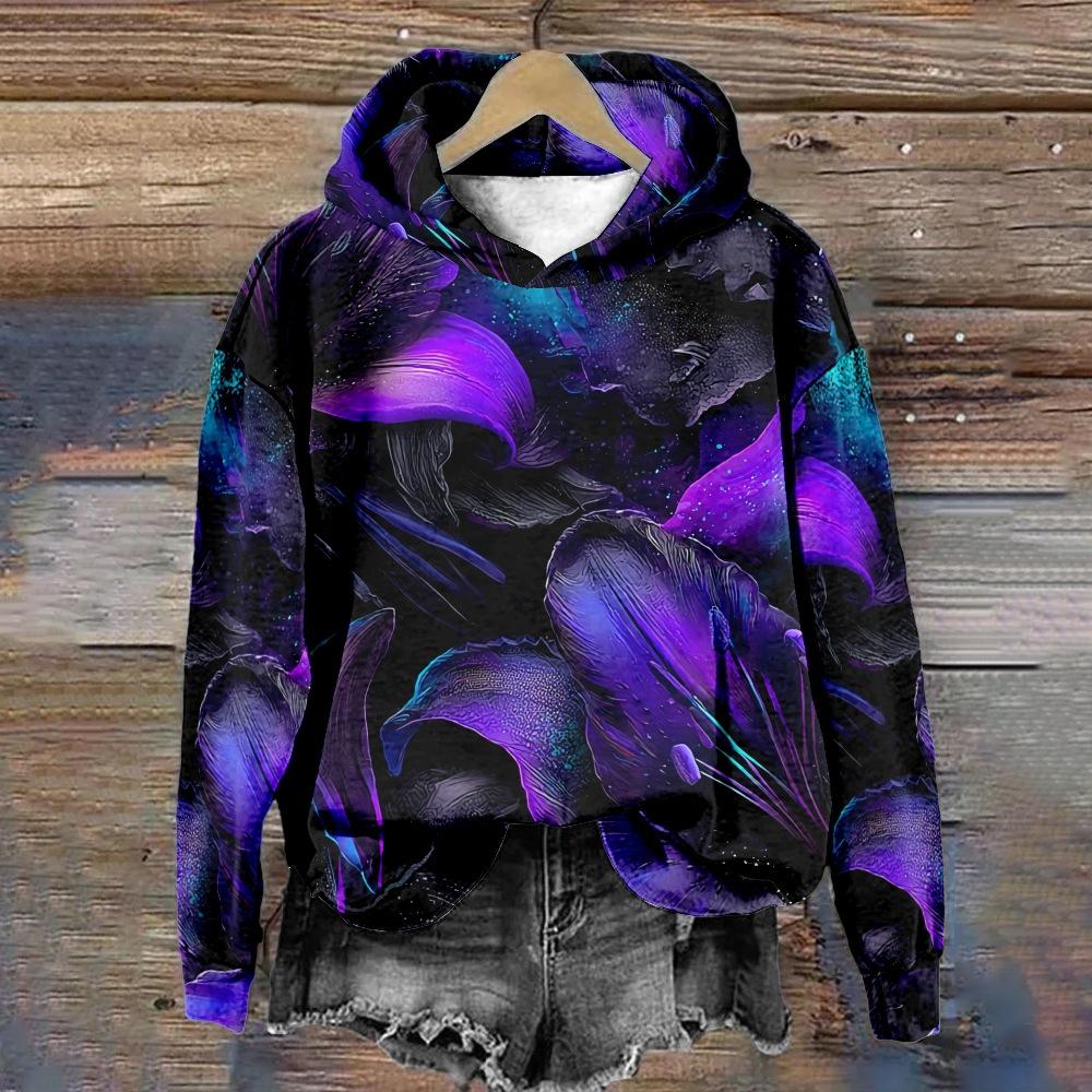 Fashion Flower Hoodies Floral 3D Print Women Men Hooded Sweatshirts Streetwear Oversized Pullover Hoodie Tops Female Clothing
