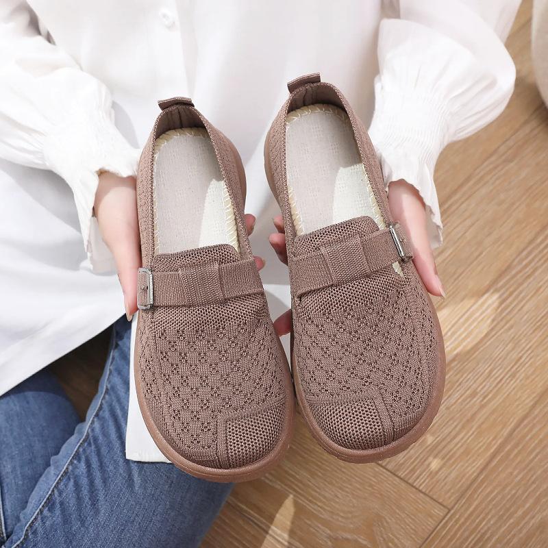 Shoes Women's 2025 Summer New Versatile Casual One-pedal Net Shoes Soft Sole Versatile Not Tired Foot Round Head Casual Shoes