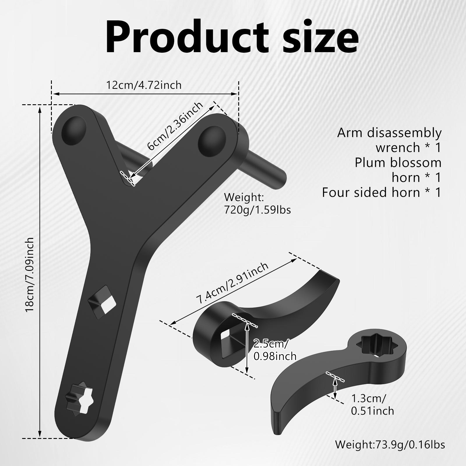 Automotive Lower Control Arm Prying Tool Pry Bar Wrench for 1/2 Ratchet Open-end Wrench Half Shaft Drive Shaft Disassembly Tool