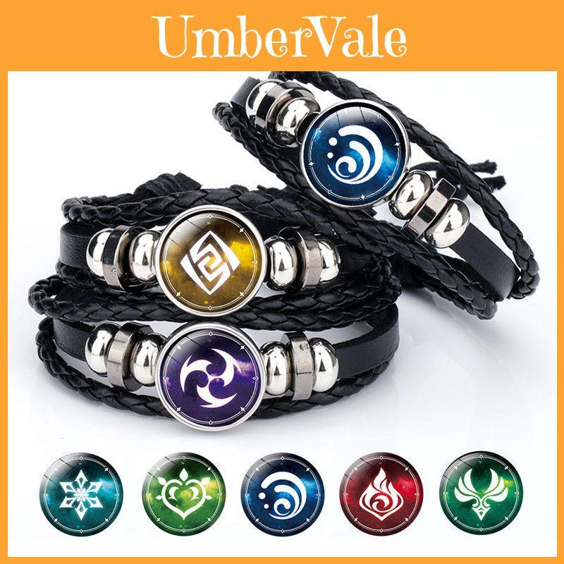 Fashionable Genshin Impact Luminous Bracelet Featuring Wind And Thunder Elements