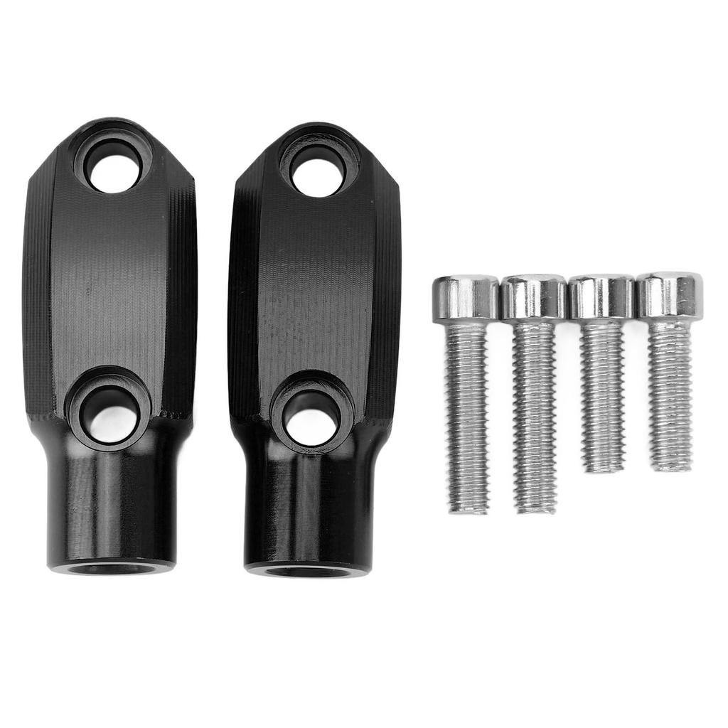 1 Pair Motorcycle Mirror Mount M10 X 1.25 Clockwise Thread Adjustable Handlebar Mirror Clamp For