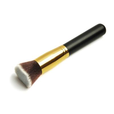 High Quality  1pcs Gold Flat Top Cosmetic Kabuki Makeup Brush Foundation Blush Liquid Brush
