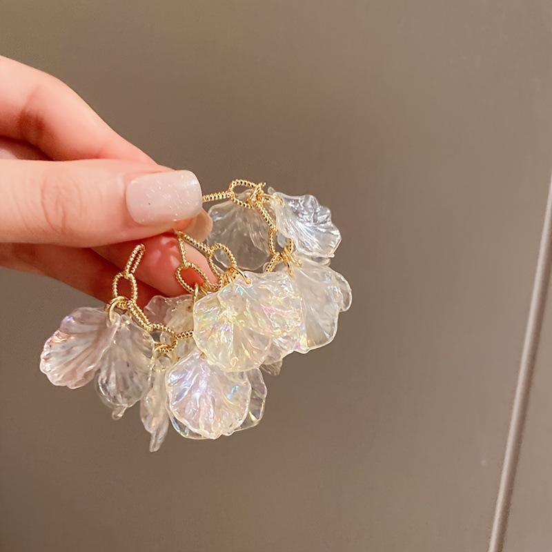 Silbernadel-Perlenquasten-Ohrringe: Retro-Blumendesign, Süße Persönlichkeit, High-End-Luxus-Ohrstecker für Damen