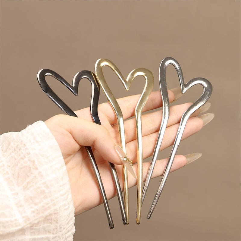 Metalen Haarvorken Haarspelden voor Vrouwen Meisjes Elegante U-vormige Haarstokken Haarspelden Clips Kapsel Vrouwen Haaraccessoires Hoofddeksel beige
