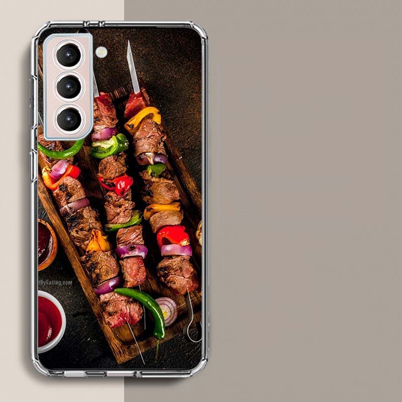 Barbecue and Grilled Meat BBQ Phone Case for Samsung A16 A17 A26 A36 A56 A57 A55 A54 A37 A15 A25 A35 A14 A24 A34 Galaxy Note 20