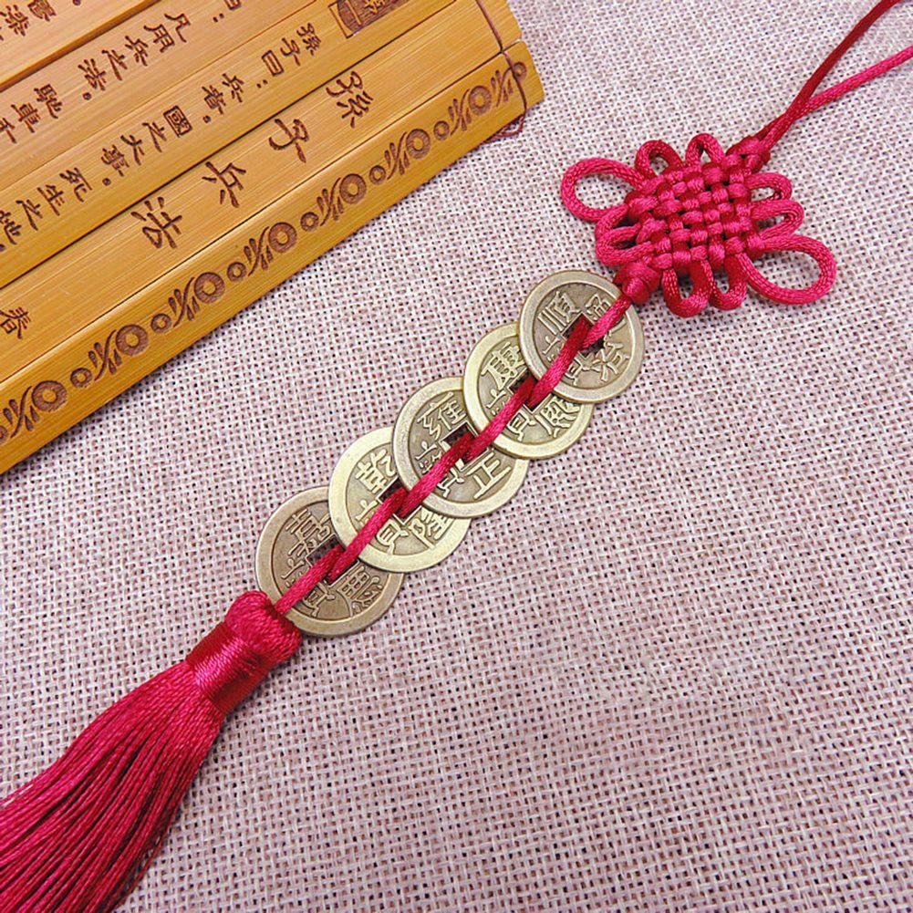 Feng Shui Chinese Knot Pendant Featuring Copper Lucky for Wealth Success and Prosperity Home Office Decoration