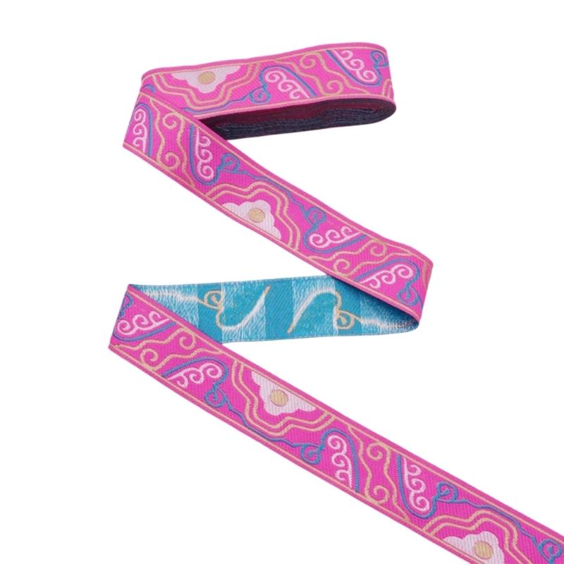 1.7M Long Embroidery Patches Cloud Pattern Fabric Ribbon Sewing Trim For Handmade Costume Curtain Sewing Embellishments