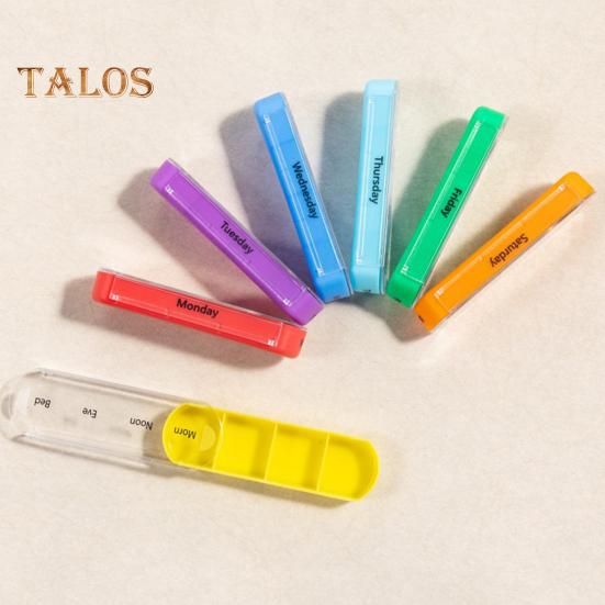 Pillendose, Medikamenten-Aufbewahrungsbox mit mehreren Fächern, BPA-frei, wasserdicht, feuchtigkeitsbeständig, wöchentliche Pillenbox