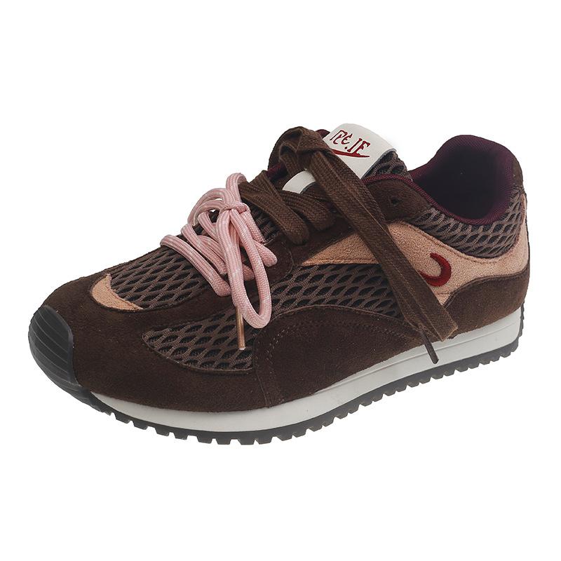 2025 autumn new Korean version of versatile platform German training shoes women's Forrest Gump shoes lightweight outdoor leisure sports running shoes