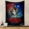 Stranger Things Tapestry Wall Hanging, Netflix Series Poster Art, Retro Wall Decor for Bedroom Living Room Dorm