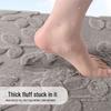 Solid Color Memory Foam Non-slip Bathroom Mat with Imitation Rabbit Fur