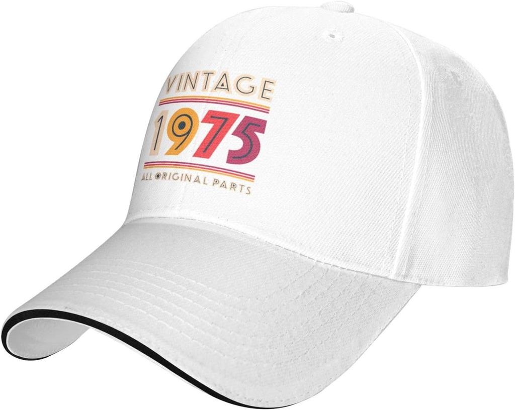 Vintage 1975 Snapback Cap Casual Casquette Adjustable Baseballcaps Men Sports Cap