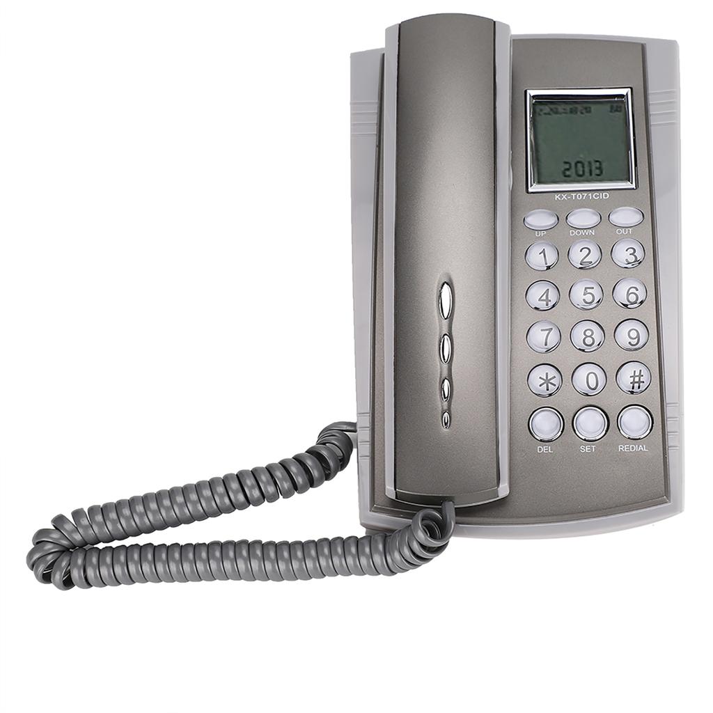 KX T071CID Wall Mount Desktop Corded Telephone Phone Mute Home Office Hotel Call Center Gray