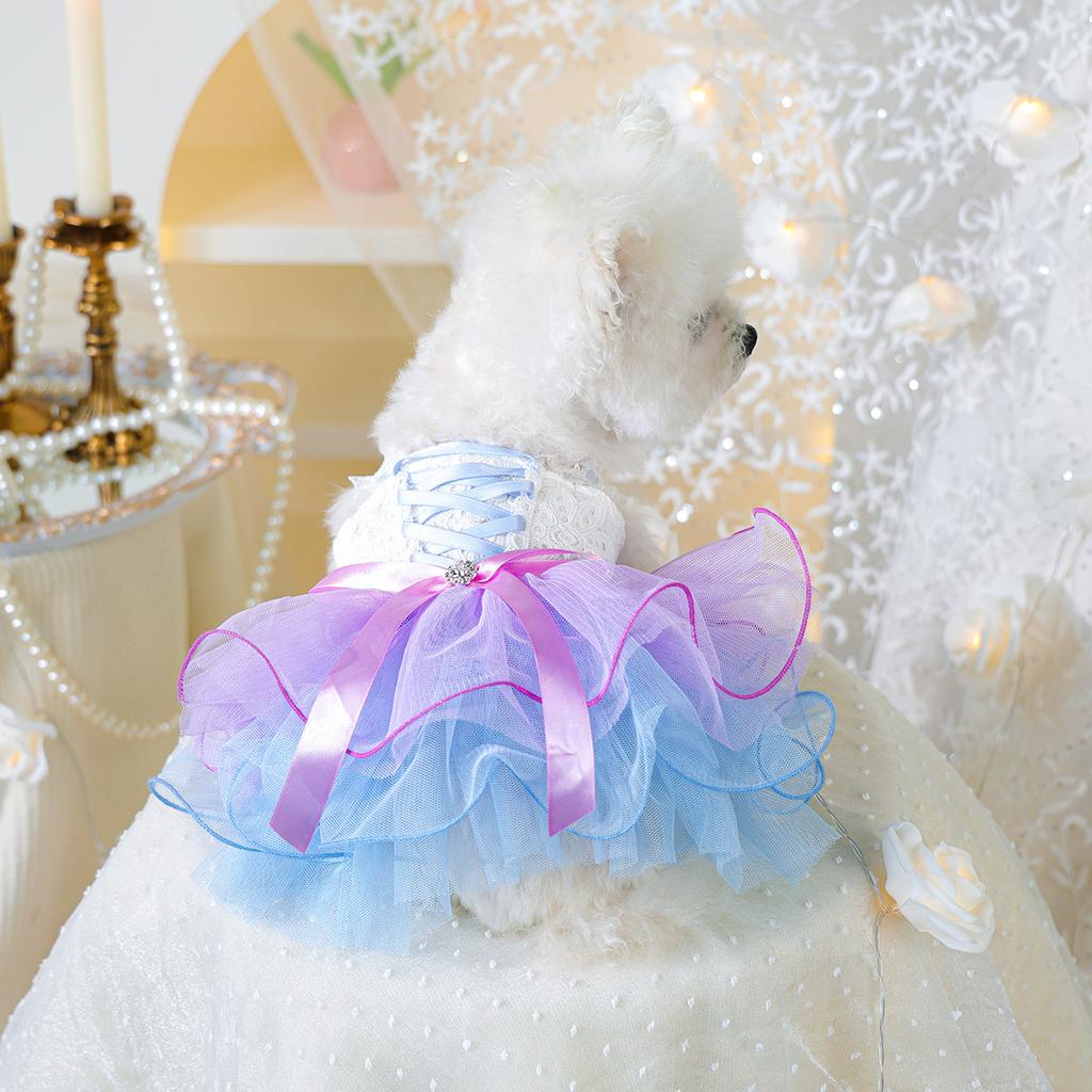 Haustier Hundekleidung TUTU Rock Gaze Rock Frühling und Sommer Prinzessin bauschiger Rock Stern dai Traum Gaze Rock