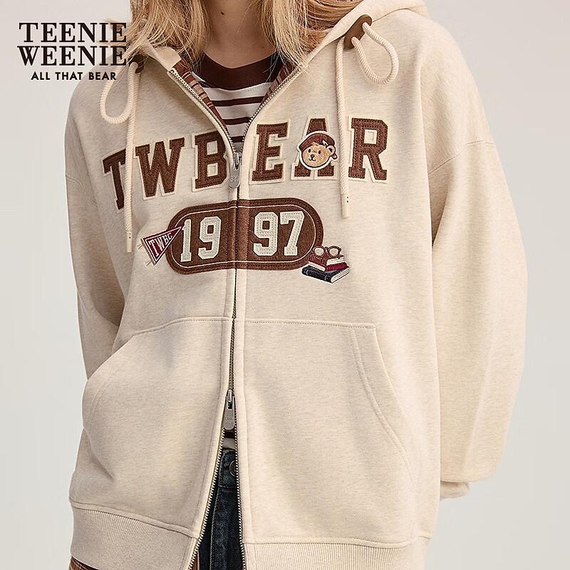 Teenie Weenie Women's Patchwork Plaid Fake Two-Piece Hoodie
