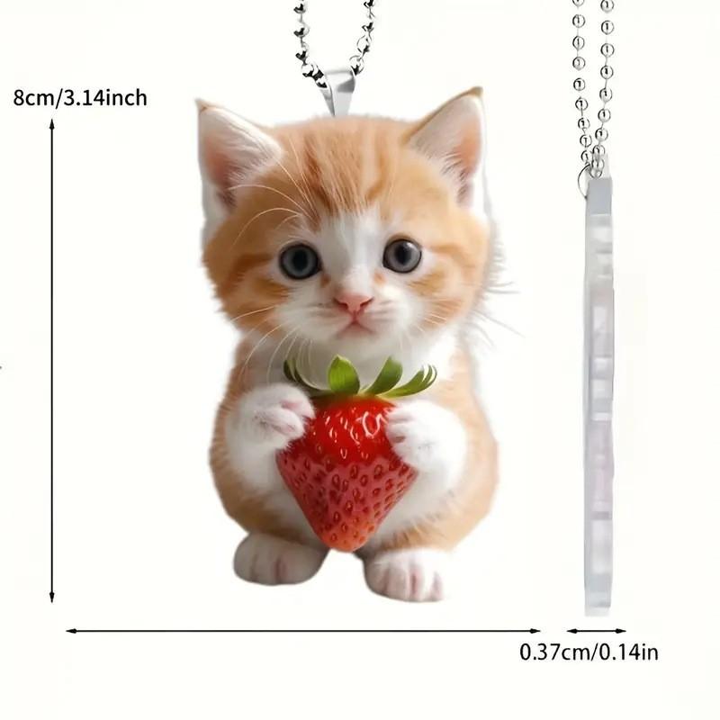 

Cartoon Acrylic Charming Cat Pendant For Stylish Car Interior Accessories Decor And