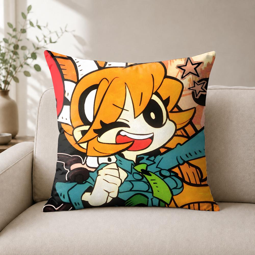 Video Game Sskullgirls Filia Cushion Cover Wrinkleresistant Short Plush Pillow Case Breathable Machinewashable