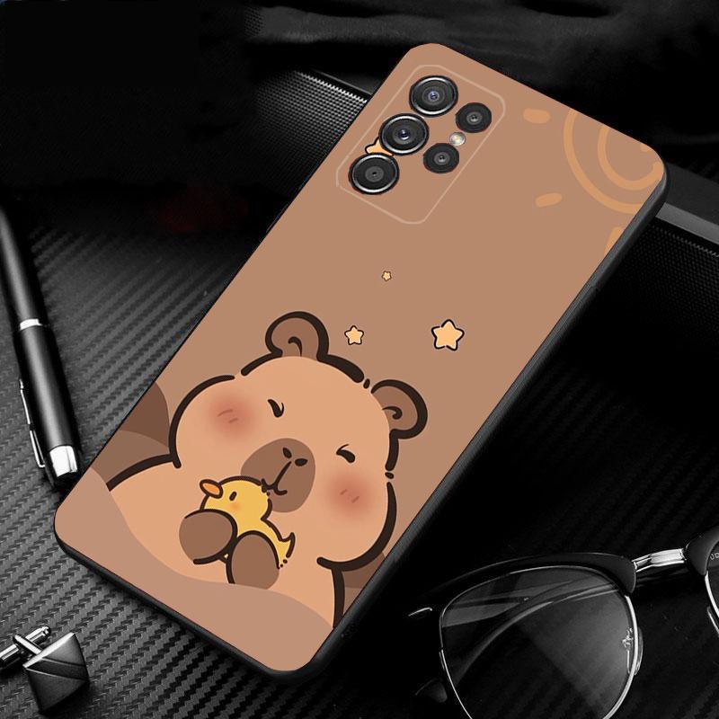 

Cartoon capybara Phone Case For Samsung Galaxy S25 S24 S23 S22 S21 Ultra S24 S23 S22 S21 S25 Plus S24 S20 FE S21 Plus