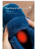 Men's and Women's Thickened Cotton Slippers: Fleece-Lined, Heel-Covering, Warm Indoor Shoes for Winter.