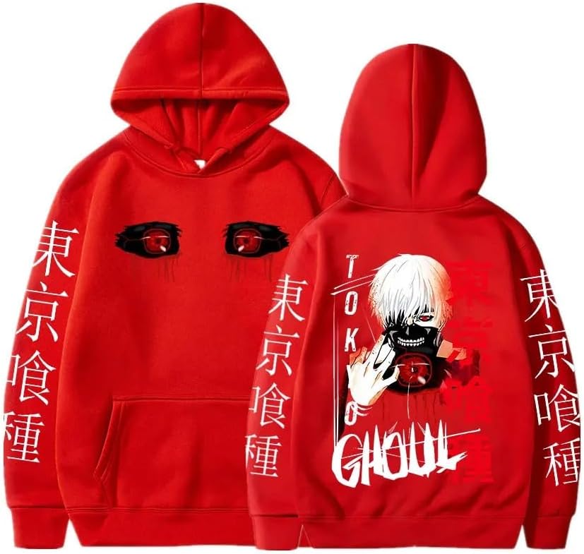 2024 new Anime Tokyo Ghoul Hoodie Cool Kaneki Ken Eyes Print Sweatshirt Men Women Casual Oversized Hoodies Harajuku Streetwear