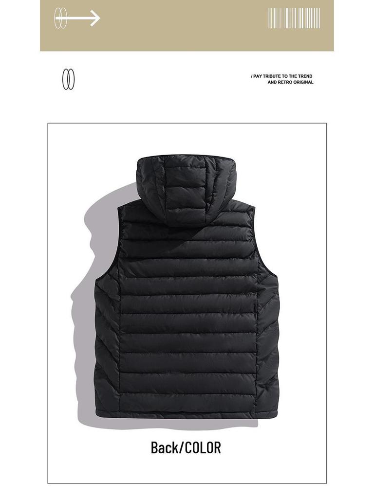 2025 Podzim/Zima Pánská Lehká Teplá Bavlněná Vesta Bez Rukávů - Trendy Módní Styl
