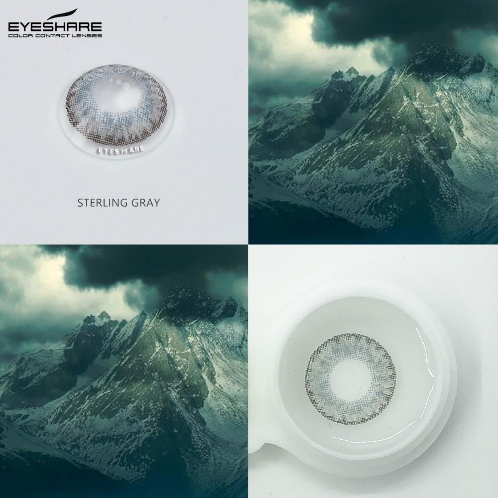 Eyeshare Lentile de contact Color Softlens 1 pereche Seria 3TONE Lentile de contact colorate Ochi Utilizare anuală Contacte cosmetice