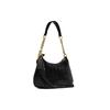 New COACH Teri Crocodile Pattern Embossed Leather Shoulder Bag, Handbag, Shoulder Bag Women's Solid Color Black CC322-IMBLK