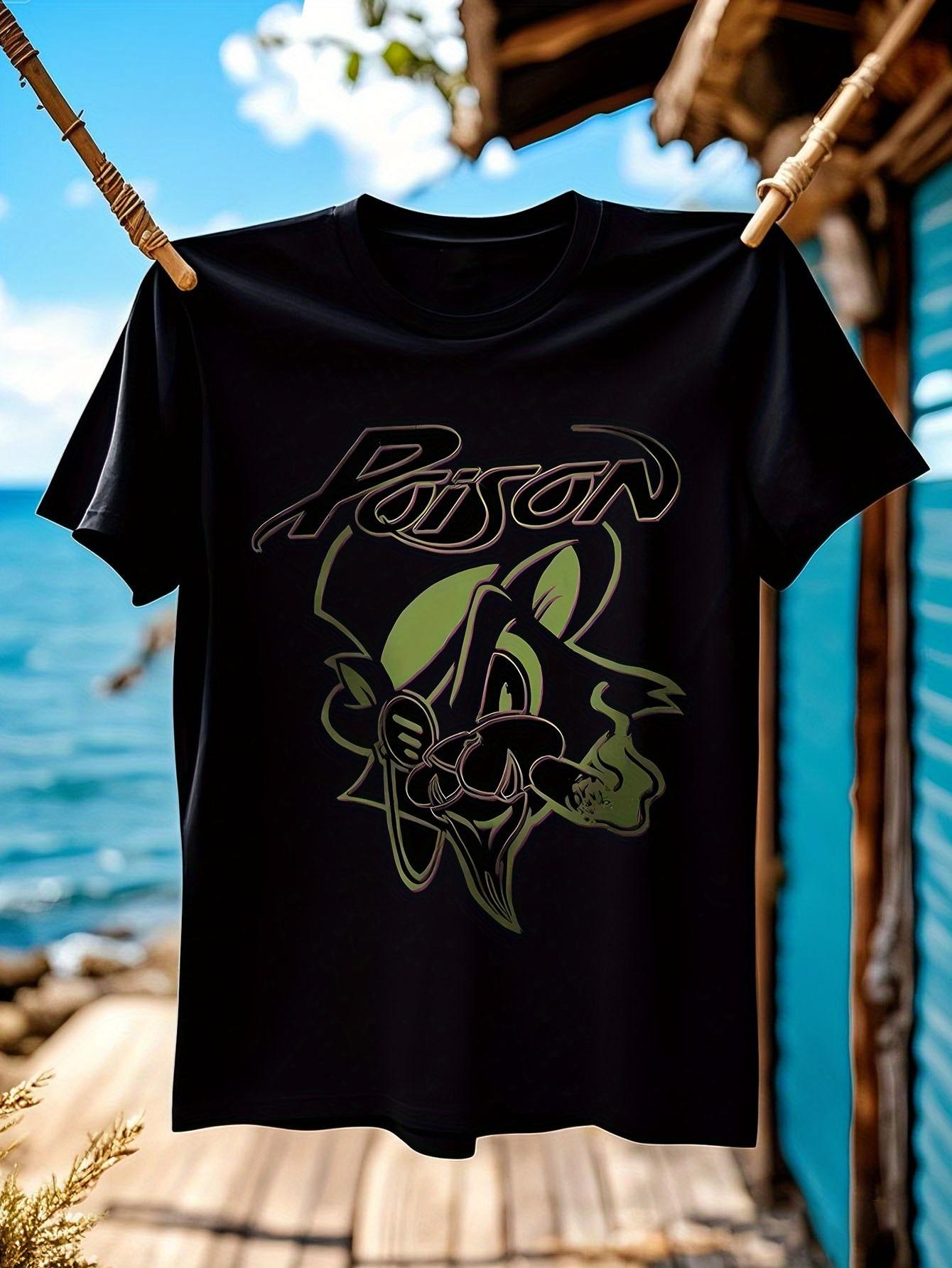 Poison Cat Licensed Rock N Roll Band Graphic Tshirt Black... XXXL