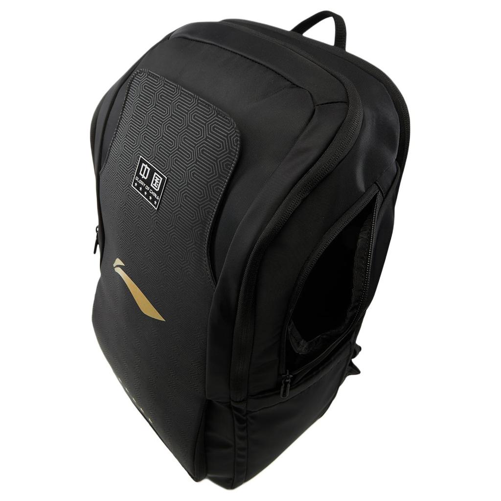 Li Ning Bordserie Logotyp Nylonryggsäck Unisexryggsäck Svart ABSV037-1