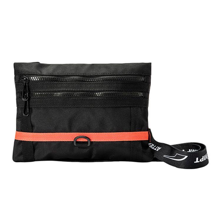 Puma X Attempt Logo Print Fabric Shoulder Bag Unisex Shoulder Bag Black 07750201 Black