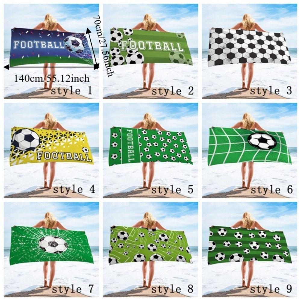 Breathable Quick-Dry Beach Scarf Soft Sports Towel Football Print Beach Towel  Football Event