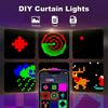 800 LED RGB Smart Curtain Lights with Music,App Controls and Remote,LED Party Lights for Wedding/Valentine's Day/Birthday