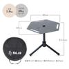 HEXSIDE TABLE Aluminum Camping Outdoor Side Table Folding Light Weight Capacity 30kg Outdoor Festival Hiking Picnic FAL.CO