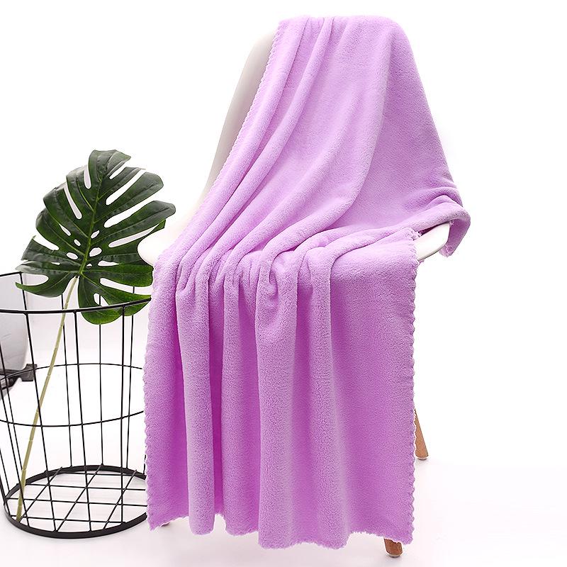 Coral Fleece Oversized Quick-Drying Absorbent Bath Towel - Customizable Logo, Ideal for Gifts