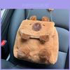 Cartoon Capybara Plush Backpack With Lightweight Design For School And Daily Use